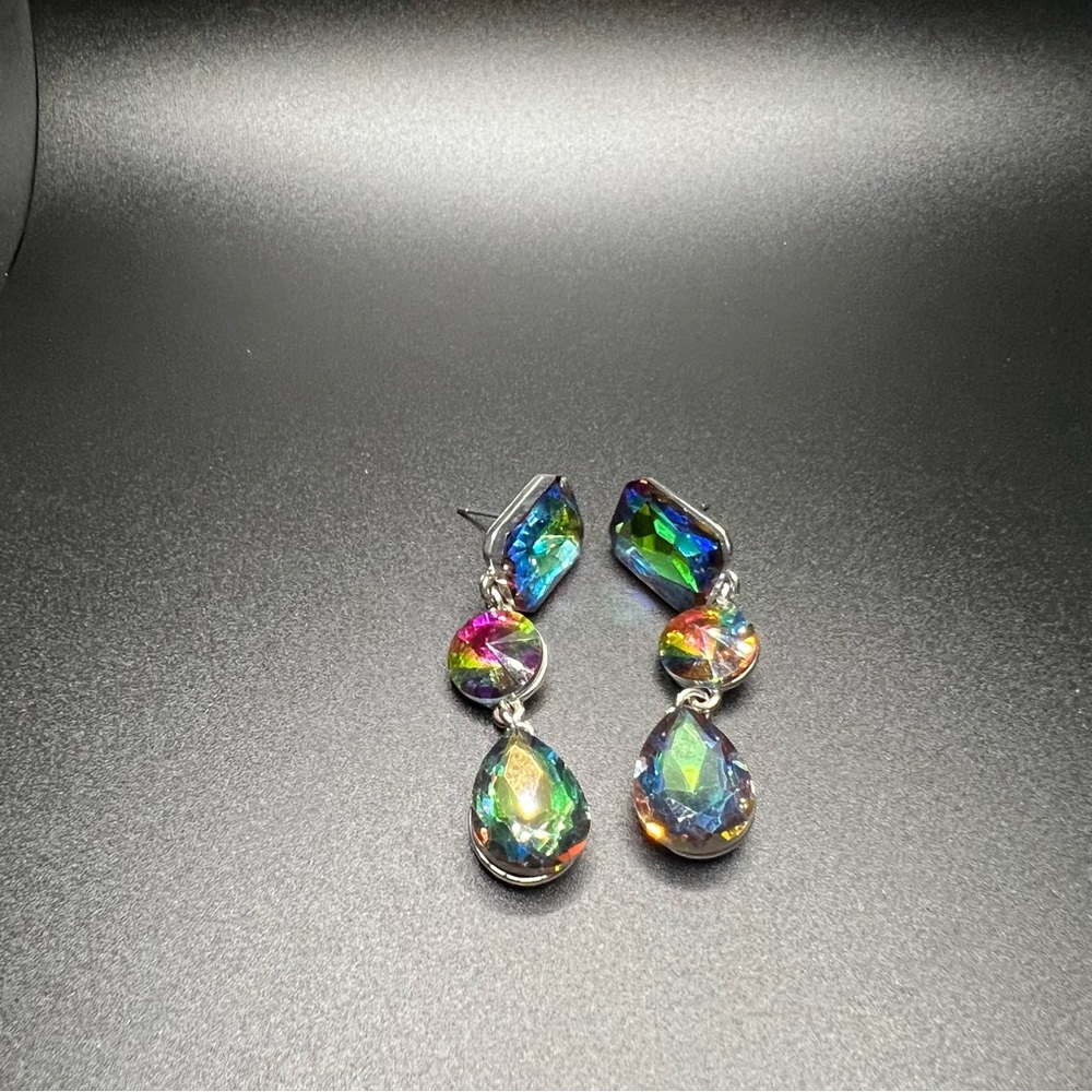 Good Pre owned condition earrings, Aurora Borealis,